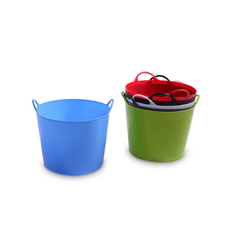 FLEXIBLE STORAGE BUCKET TRUG 26L GREEN FLEXI TUB COMPLETE WITH LID CONTAINER